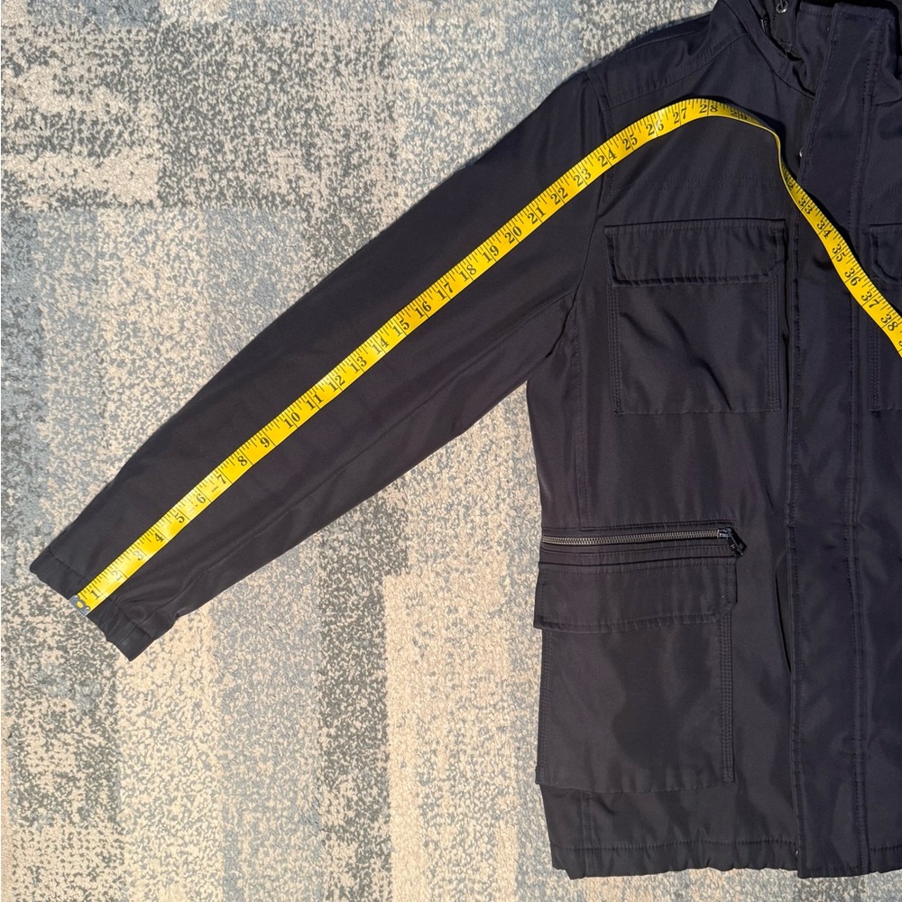 Calvin Klein Navy Blue Lightweight Fall Jacket With Removable Hood - Picture 9 of 9